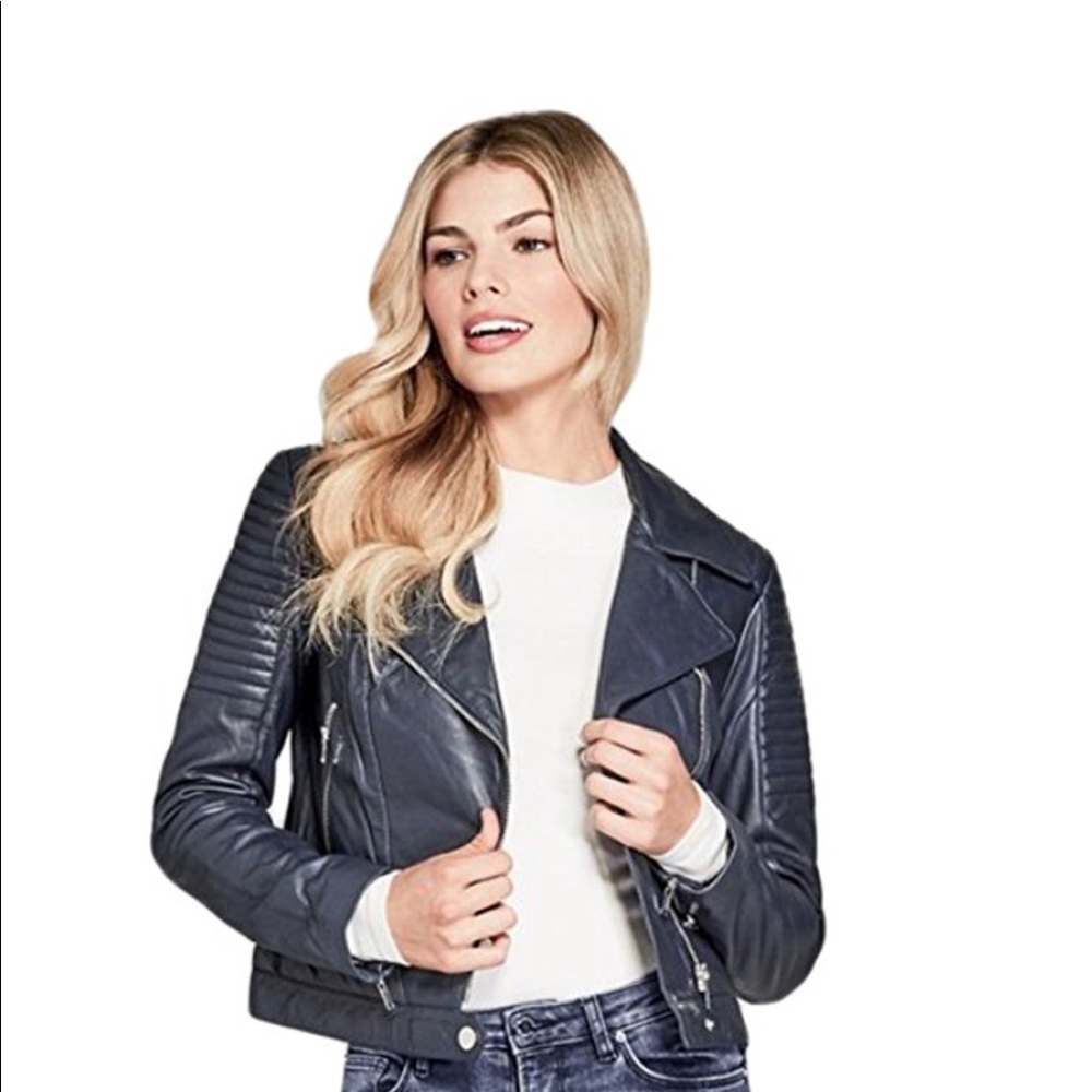 NWT Guess Aylin Leather Moto Jacket